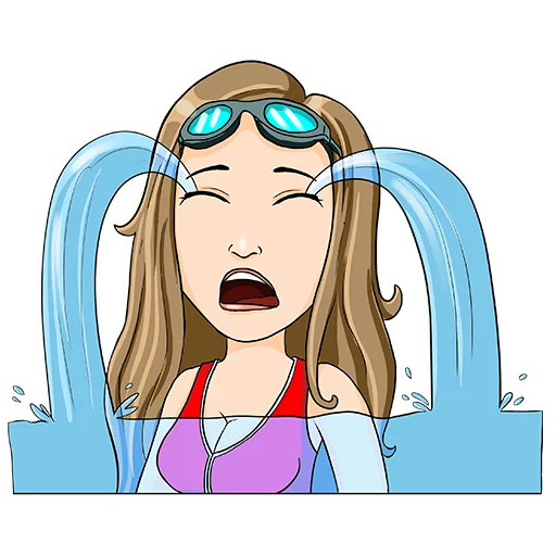 Стикер 13 из набора «swimgirl»