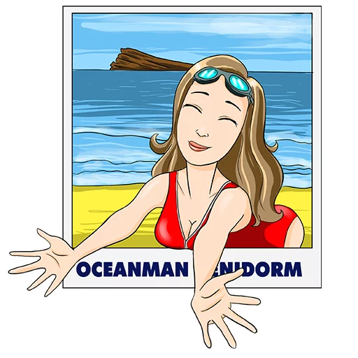 Стикер 14 из набора «swimgirl»