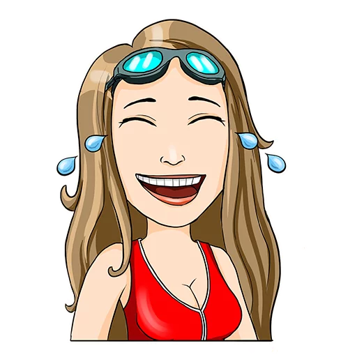 Стикер 8 из набора «swimgirl»