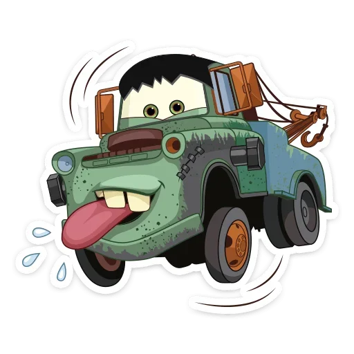 Стикер 17 из набора «Страшилки с Тачками от @stickers_vk»