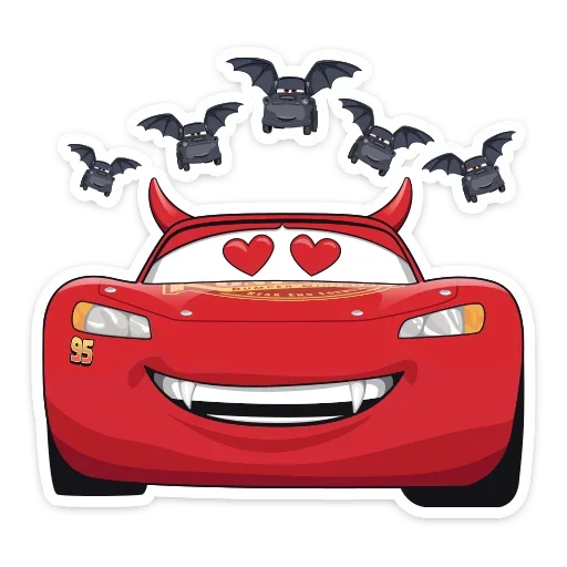 Стикер 19 из набора «Страшилки с Тачками от @stickers_vk»
