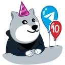 Стикер 1 из набора «🎂 10 Years of Telegram»