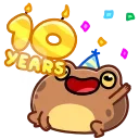 Стикер 19 из набора «🎂 10 Years of Telegram»