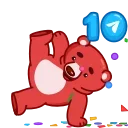 Стикер 5 из набора «🎂 10 Years of Telegram»