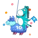 Стикер 10 из набора «🎂 10 Years of Telegram»