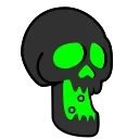 Стикер 9 из набора «Toxic Skull @Stickersey»
