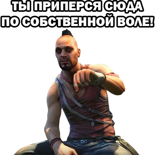 Стикер 5 из набора «Ваас Монтенегро (@yamstickers)»