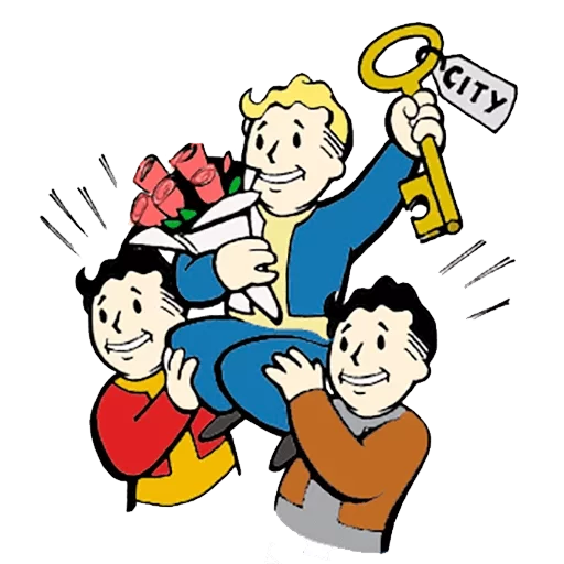 Стикер 9 из набора «Vault boy»