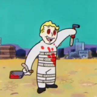 Стикер 5 из набора «Vault Boy @flowwercat»