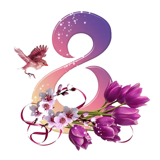 Стикер 5 из набора «8 марта :: @animesticks»